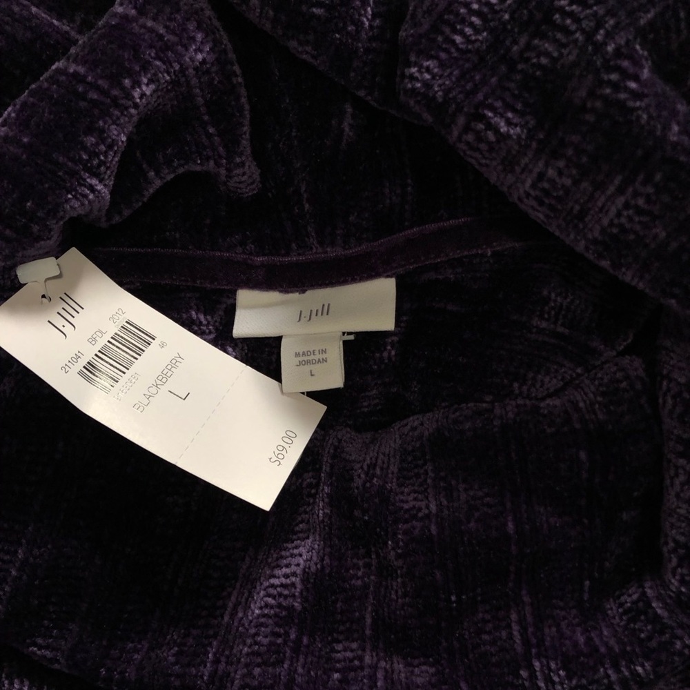 J.Jill BlackBerry Cowl Neck Sweater Size L